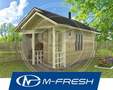 M-fresh Hothouse (Готовый проект маленькой бани для Вас! ). до 100 кв. м., 1 этаж, 1 комната, дерево
