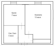 1-комнатная, улица Орехова 69. Дземги, частное лицо, 29 кв. м.