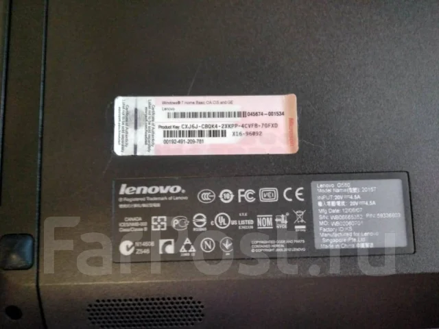 Lenovo G580. 15.6", ���� 500���, WiFi: 1, Bluetooth: 1 ����