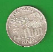 5000 райс 1936 г. Бразилия. 10 гр. серебро.