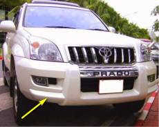 Накладки на бампера. Toyota Land Cruiser Prado