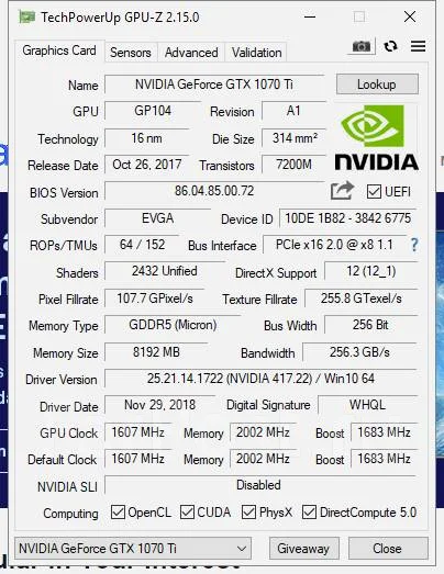 GeForce GTX 1070 Ti ����