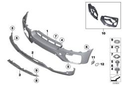 Бампер. BMW X6, E71, E72 Двигатели: M57D30TU2, N55B30, N57D30OL, N57D30TOP, N57S, N63B44