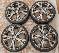 Хром Lehrmeister Excalibur Amarone 19" на летних шинах 225/35R19. 8.0x19" 5x114.30 ET42 ЦО 73,1 мм.