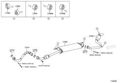 Глушитель. Toyota Vanguard, ACA33, ACA33W, ACA38, ACA38W Toyota RAV4, ACA33, ACA38, ACA38L Двигатель 2AZFE