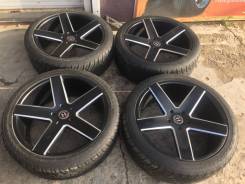 285/40R24 лето на чёрном литье Lexus 570 land 200 под фендера. 10.0x24" 5x150.00 ET30 ЦО 110,3 мм.