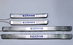 Накладка на порог. Toyota Land Cruiser Prado, GRJ120, GRJ120W, KDJ120, KDJ120W, KZJ120, LJ120, RZJ120, RZJ120W, TRJ120, TRJ120W, VZJ120, VZJ120W