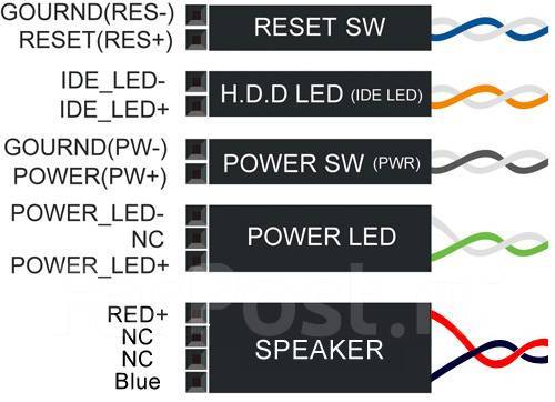 Power led на материнской плате схема подключения