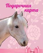 Подарок. Сертификат на конную прогулку для двоих.
