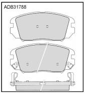 Колодки передние Allied Nippon ADB31788 Hyundai / Kia (Mobis): 58101-3KA20 58101-3KA01 58101-3LA20 Hyundai Azera (Tg). Hyundai Embera V (Nf). Hyundai