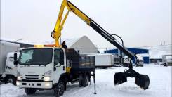 Isuzu NPS. 75 LH 4WD 4x4 самосвал с кран манипулятором HYVA и грейфером, 5 200 куб. см., 5 000 кг., 4x4