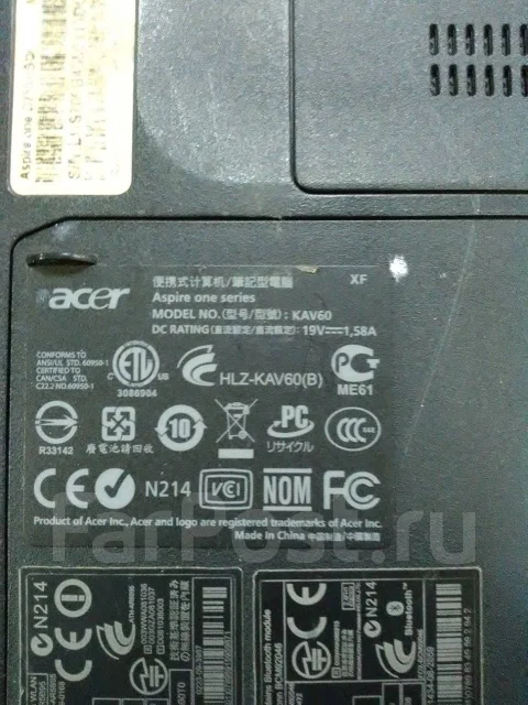 Acer Aspire One D250. 10", 1 600����, ��� 1024 ��, WiFi: 1, Bluetooth: 1, ����������� �� 2��. ����