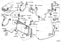Радиатор кондиционера. Toyota Ipsum, ACM21, ACM21W, ACM26, ACM26W Toyota Picnic, ACM20, ACM20R, CLM20 Toyota Picnic Verso, ACM20, CLM20 Toyota Avensis...