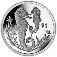 * Британские Виргинские острова 1 доллар 2017 Seahorse * Морской Конек