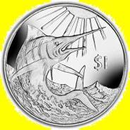 * Британские Виргинские острова 1 доллар 2017 Рыба Голубой Марлин