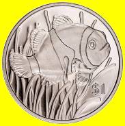 * Британские Виргинские острова 1 доллар 2018 Рыба Клоун * Clownfish