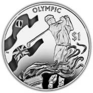 * Британские Виргинские острова 1 доллар 2016 Олимпиада * Гольф