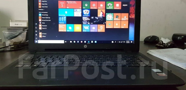 HP 250. 15.6", 2,4����, ��� 4 ��, ���� 1 000���, WiFi: 1, Bluetooth: 1, ����������� �� 3��. ����