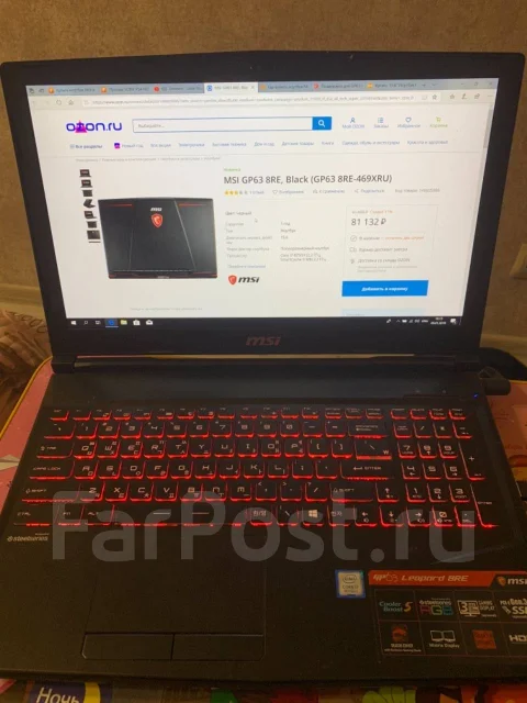 MSI GP63 8RE Leopard. 15.6", 2,2����, ��� 16 ��, ���� 931���, WiFi: 1, Bluetooth: 1, ����������� �� 3��. ����