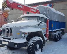 Урал 4320. Новый Урал -238М2 ЯМЗ, Бортовой с КМУ, 14 860 куб. см., 3 000 кг., 15,00 м.