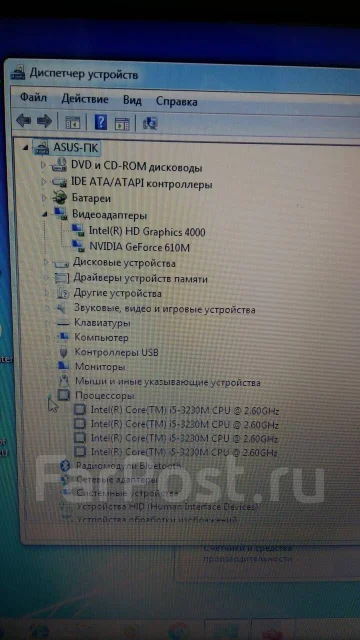 Asus K55VD. 15.6", 2,6����, ��� 6 ��, ���� 500���, WiFi: 1, Bluetooth: 1, ����������� �� 4��. ����