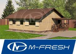 M-fresh Rancho-зеркальный (Архитектурно-строительный дома 80 м2). до 100 кв. м., 1 этаж, 4 комнаты, каркас