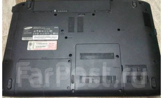 Samsung R540. 15.6", 2����, ��� 2048 ��, ���� 200���, WiFi: 1, Bluetooth: 1, ����������� �� 1��. ����