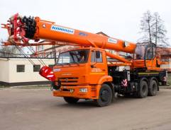 Галичанин КС-55713-1В-4. КС 55713-1В-4 автокран 25т. (Камаз-65115) Овоид, 25 000 кг.