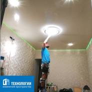 Ремонт натяжных потолков. Слив воды