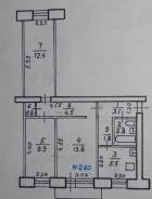 3-комнатная, улица Фрунзе 100. Центральный, агентство, 60 кв. м.