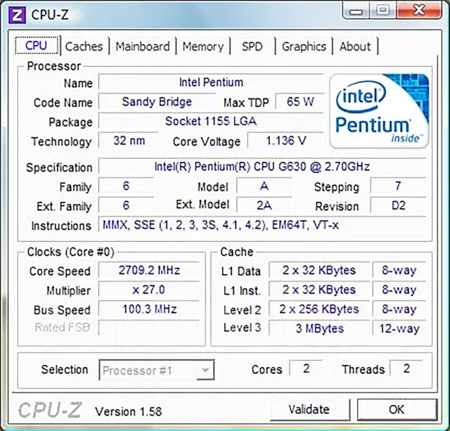 Intel Pentium G630 ����