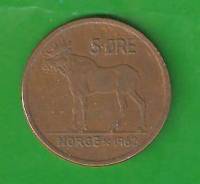 5 эре 1962 г. Норвегия. Не частая.