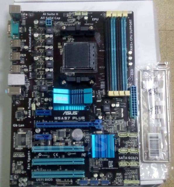 Материнская плата ASUS M5A97 PLUS rev 1.0, (AM3+), AMD 970, новый, в ...