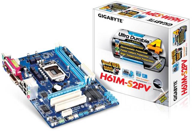 Gigabyte ga h61m s2pv схема напряжения Материнская плата Gigabyte GA-H61M-S2PV + Intel G530 + кулер, б/у, в наличии. Це
