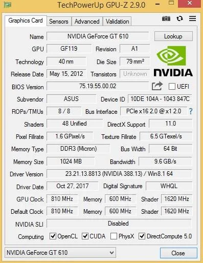 GeForce GT 610 ����