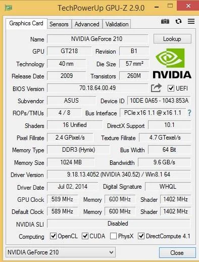 GeForce 210 ����