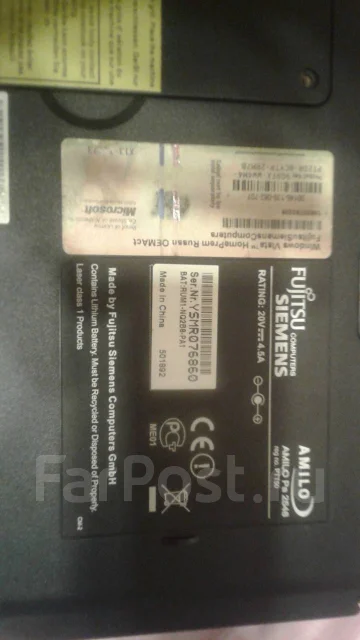 Fujitsu Siemens. 15.4", 2����, ��� 512 ��, ���� 1���, WiFi: 1, ����������� �� 1��. ����