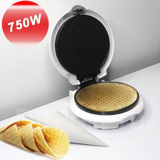 Электрическая вафельница Sonifer 750w + конус для рожков, новый, в ...
