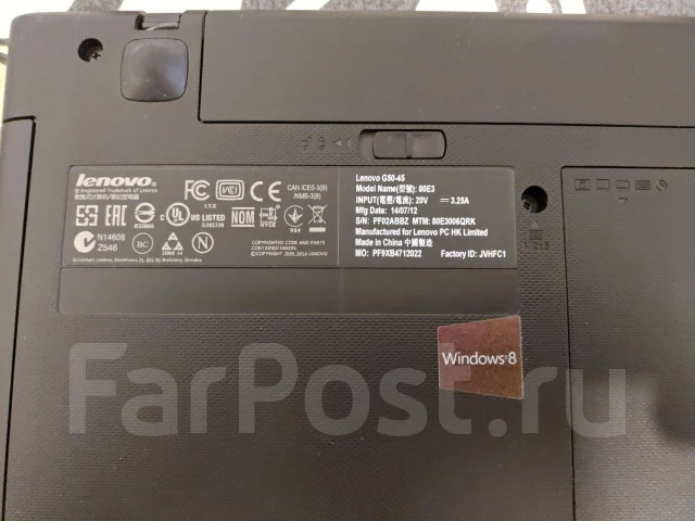 Lenovo IdeaPad G50-45. 15.6", 1,8����, ��� 4 ��, ���� 500���, WiFi: 1, Bluetooth: 1, ����������� �� 4��. ����