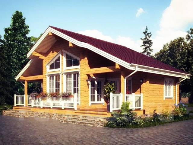 Клееный брус киров под проект Проект дома из клееного бруса БК1 Бесплатно, 100-200 кв. м. 63,0 кв. м. 80,0 кв.