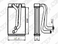 Радиатор отопителя салона KIA SEPHIA, KIA SEPHIA 98-, KIA SHUMA, KIA SHUMA/MENTOR 98-, KIA SPECTRA, KIA SPECTRA ИЖЕВСК 01- SAT ST-KA40-395-A0