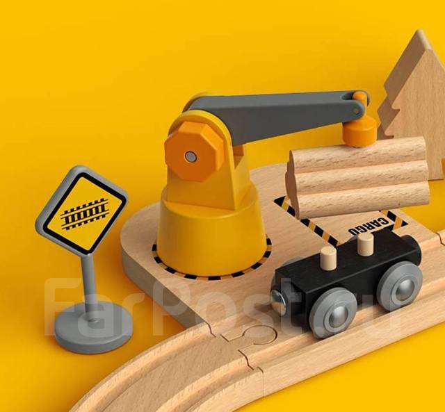 Детская железная дорога Xiaomi Mi Toy Train Set Brown от iSota, новый