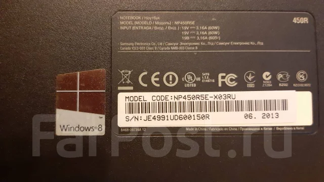 Samsung. 15.6", 2,5����, ��� 4 ��, ���� 500���, WiFi: 1, Bluetooth: 1, ����������� �� 5��. ����