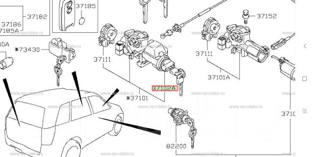 Накладка замка зажигания Suzuki 37102-63J20 оригинал Япония купить