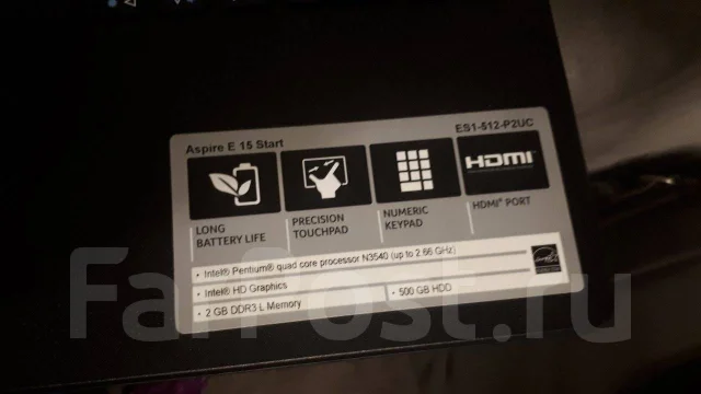 Acer Aspire E15. ��� 2048 ��, WiFi: 1, Bluetooth: 1 ����