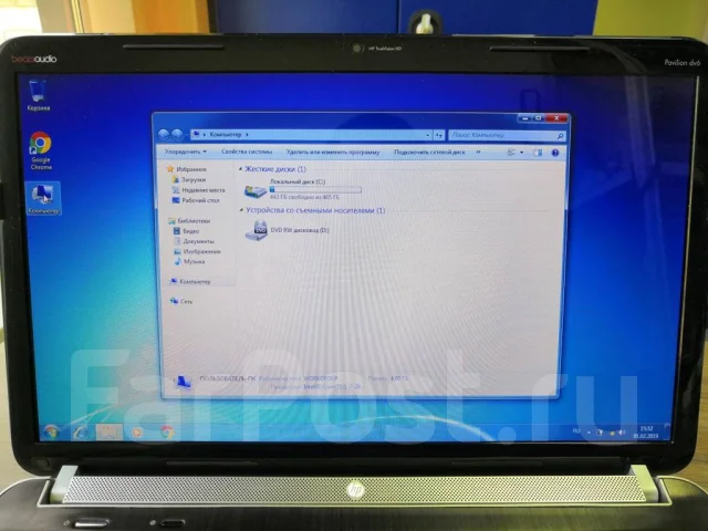 HP Pavilion dv6-6b55er. 15.6", 2,2����, ��� 4 ��, ���� 500���, WiFi: 1, Bluetooth: 1 ����