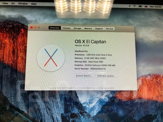 Apple MacBook Pro 13 2010 Mid. 13.3", 2,4����, ��� 8 ��, ���� 320���, WiFi: 1, Bluetooth: 1, ����������� �� 3��. ����