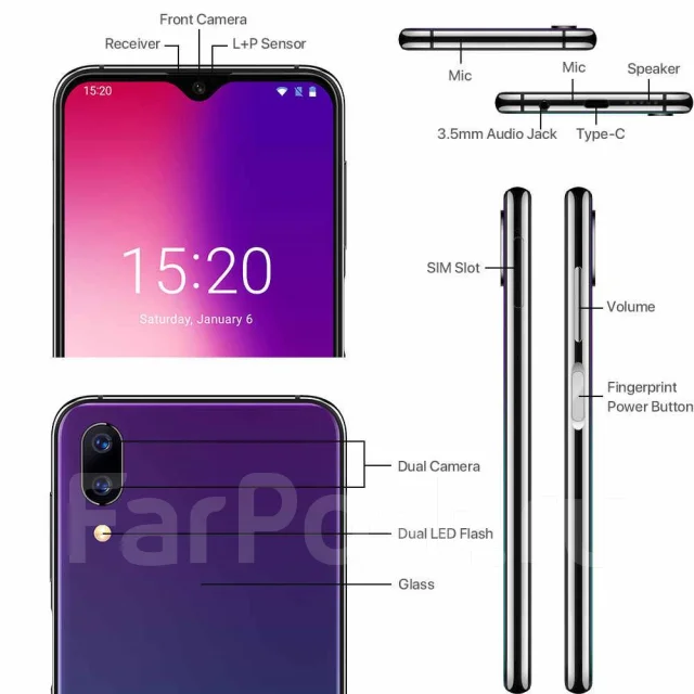 Umidigi One Max. �����, �����, 3G, 4G LTE, Dual-SIM, NFC ����
