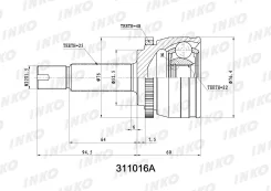 ���� ������� 25/22 ABS 48 | ����� | INKO 311016A 311016A ����
