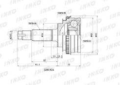 ���� ������� 26/23 ABS 48 �������� ������ ����� ��� Toyota Corolla, Toyota Carina, Toyota Sprinter inko 329192a 329192A ����